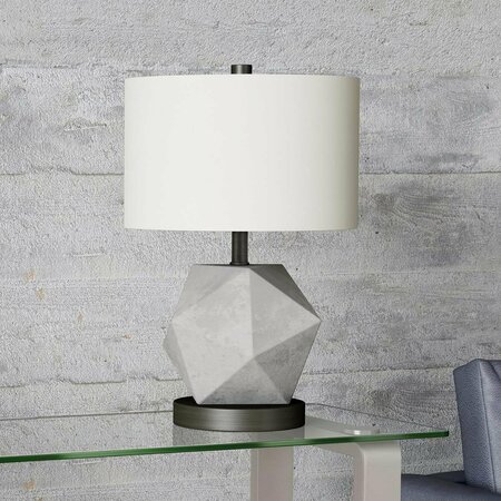 HENN & HART Kore Concrete Table Lamp with Blackened Bronze Accents TL0003
